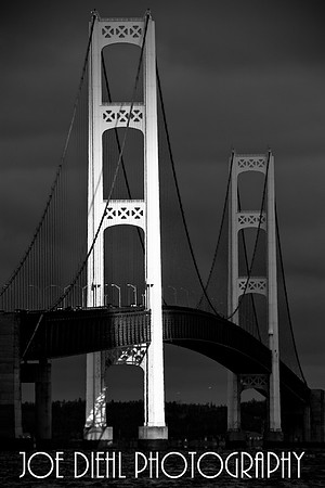 Spotlighted Mackinac Bridge Mackinaw City, MI