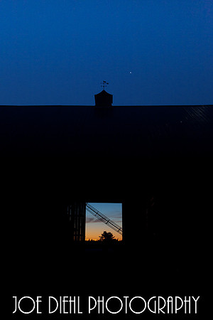 Morning View Through Barn Doors