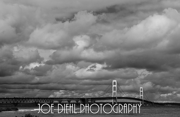 Cloud Covered Mackinac Bridge St. Ignace, MI