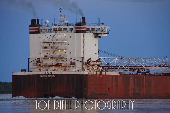 Burns Harbor Freighter Southbound on St. Mary's River Barbeau, MI