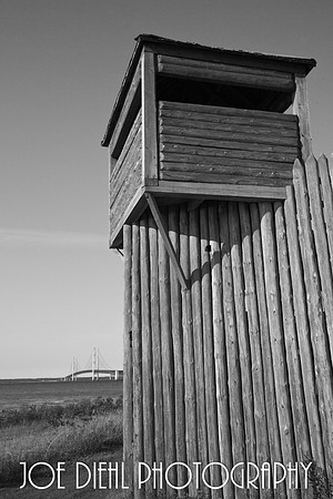 Fort Michilimackinac and Mackinac Bridge