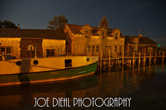 Historic Fishtown at Night Leland, MI