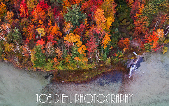 View from a Hot Air Balloon over Green Lake Interlochen, MI