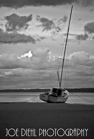 Got Water? Beached Sail Boat on East Bay Traverse City, MI
