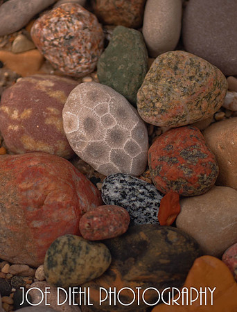 Mixed Stones In Lake Michigan