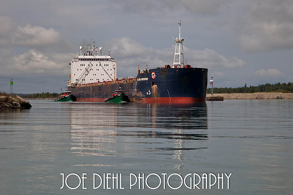 Southbound Freighter on the St. Mary's River Barbeau, MI